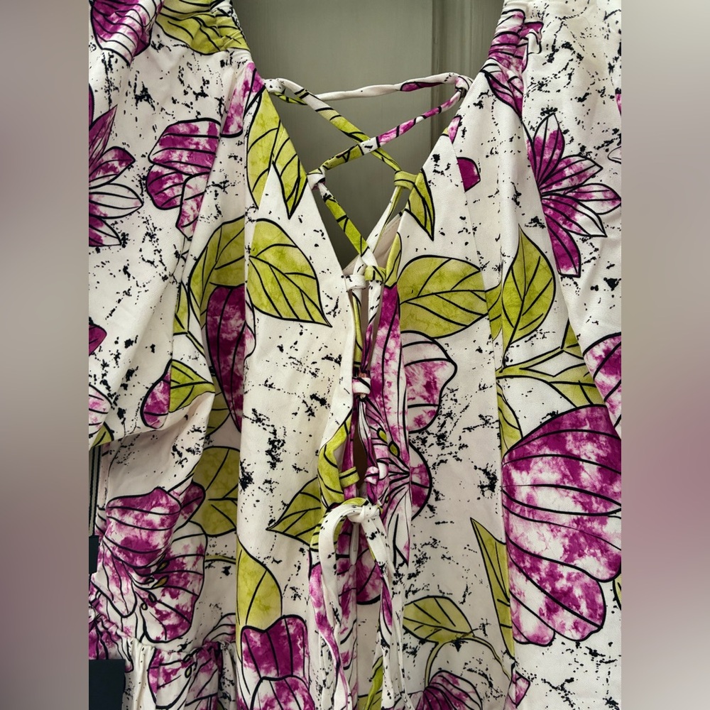 NWT 11 HONORE FLORAL FREYA MINI DRESS SZ 22 - Picture 9 of 12